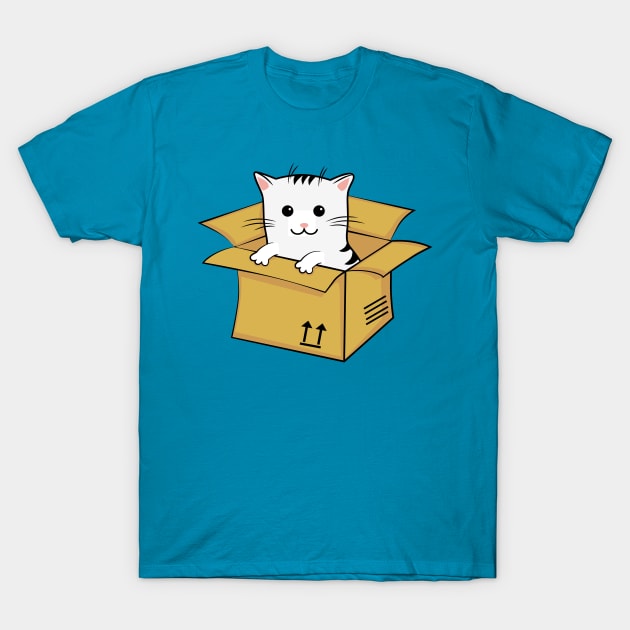 Cat In A Box T-Shirt by Liberty Art